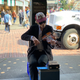 a performer at the Seattle market